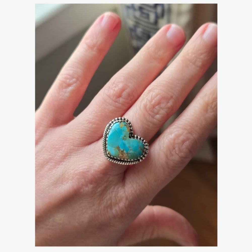 Turquoise Heart Ring